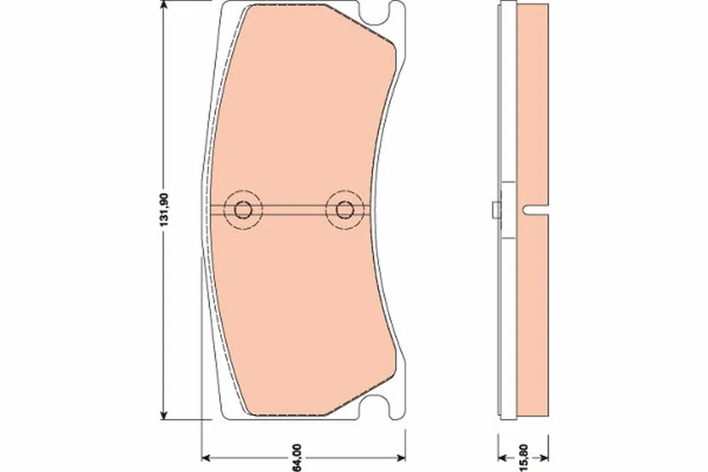 Sada brzdových destiček, kotoučová brzda TRW GDB1801 – OE C2P15994