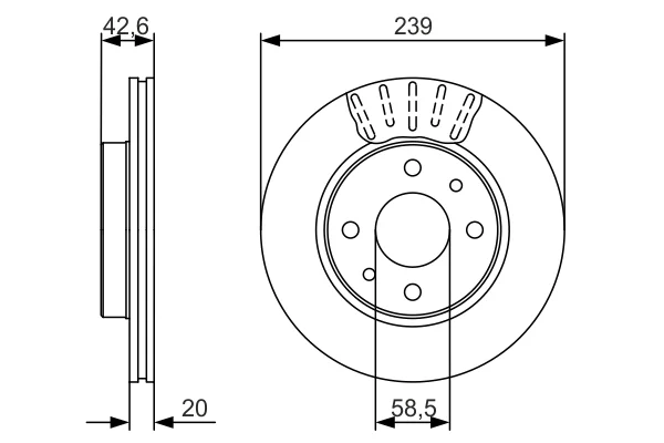 Brzdový kotouč BOSCH 0986479082