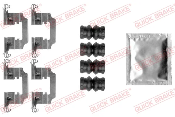 Sada prislusenstvi, oblozeni kotoucove brzdy QUICK BRAKE 109-0008