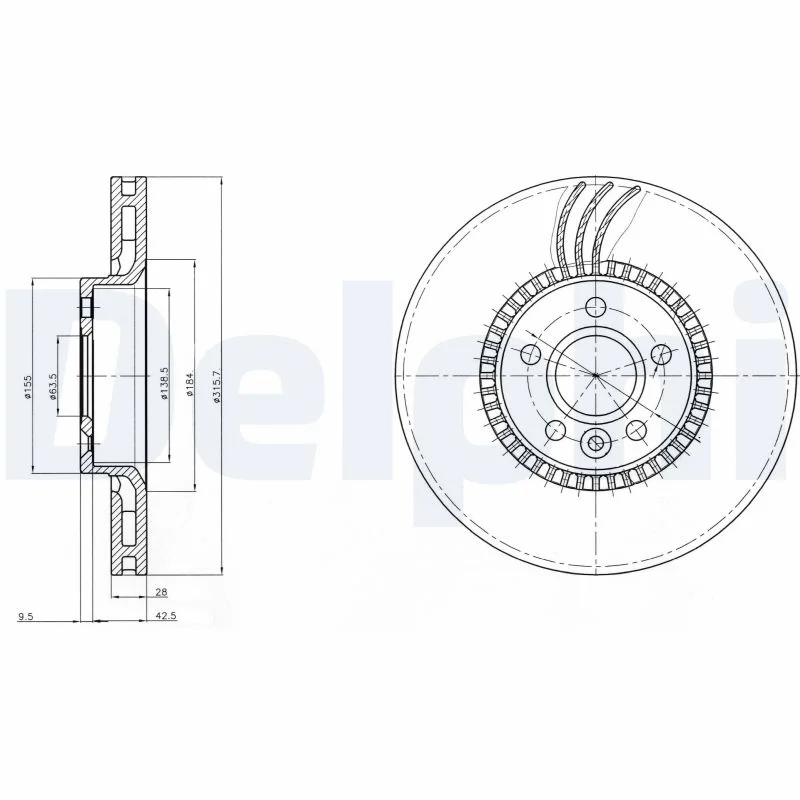 Brzdový kotouč DELPHI BG3784