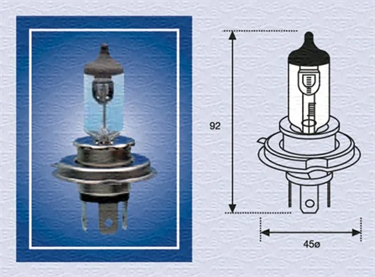Zarovka, hlavni svetlomet MAGNETI MARELLI 002156100000 Zarovka, hlavni svetlomet MAGNETI MARELLI 002156100000