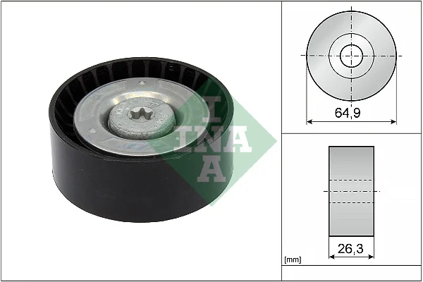 Vratná/vodicí kladka, klínový žebrový řemen Schaeffler INA 532090510