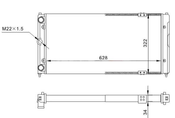 CHLADIČ IBIZA 2.0I 16V 96-99 HART 603199 – OE 6K0121253AC