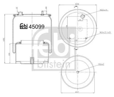 Mech, pneumaticke odpruzeni FEBI BILSTEIN 45099