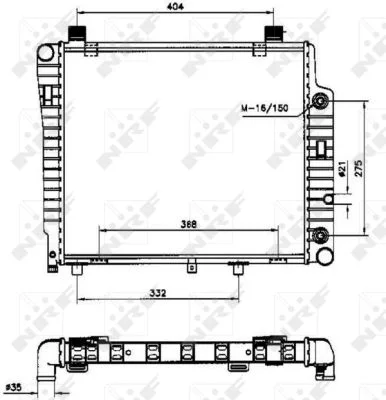 Chladič, chlazení motoru NRF 50534 – OE A2025003503
