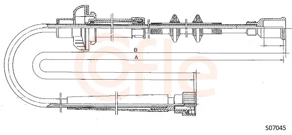 Hřídel tachometru COFLE S07045 – OE 7739414 Hřídel tachometru COFLE S07045 – OE 7739414