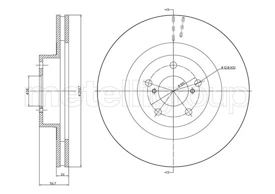 Brzdový kotouč METELLI 23-1132C – OE 26300-SA001