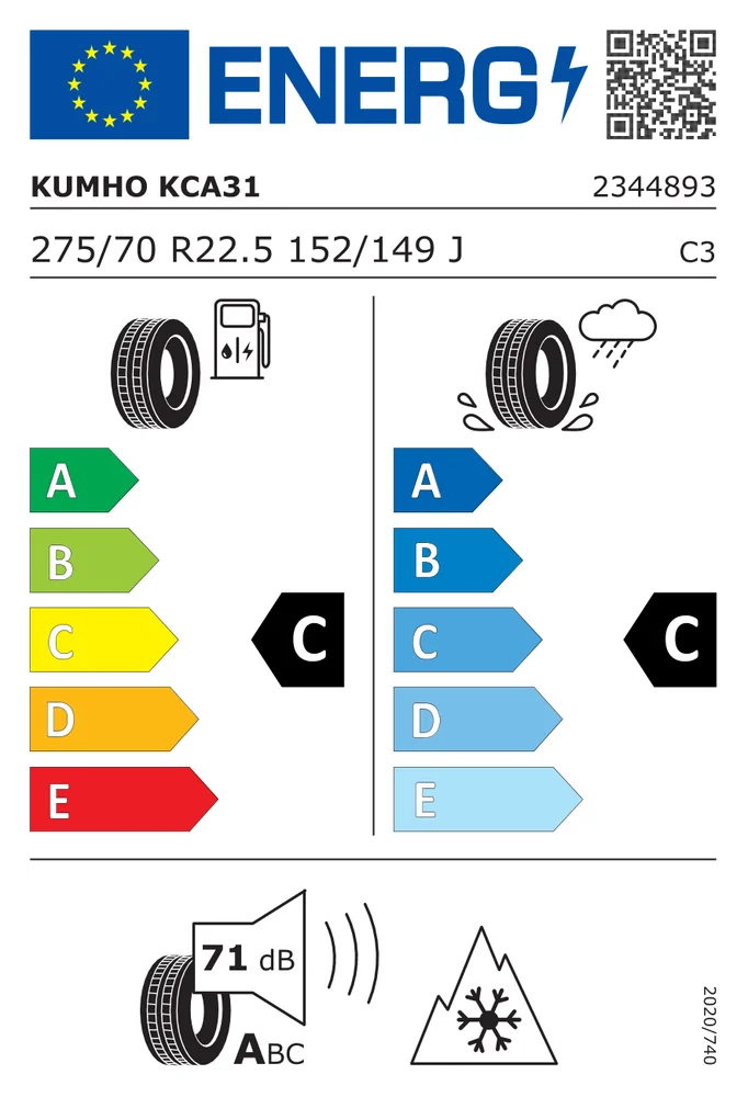 275/70R22.5 CKU KCA31 KUMHO 275/70R22.5CKUKCA31