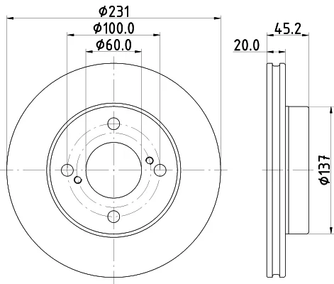 Brzdový kotouč HELLA 8DD355132-381