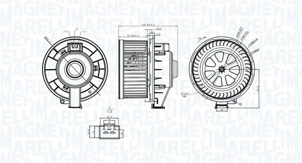 vnitřní ventilátor MAGNETI MARELLI 069412253010 vnitřní ventilátor MAGNETI MARELLI 069412253010