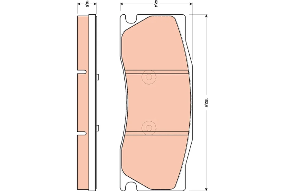 Sada brzdových destiček, kotoučová brzda TRW GDB1850 – OE C2P15991