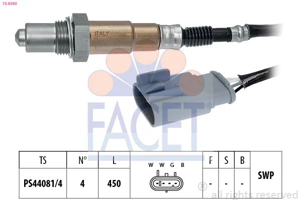 Lambda sonda FACET 10.8380 – OE 55262366