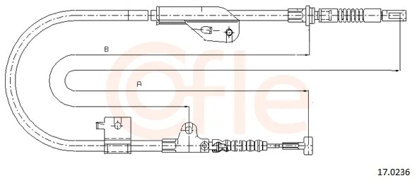 Tazne lanko, parkovaci brzda COFLE 17.0236 – OE 365312F200