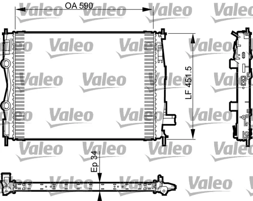 Chladič, chlazení motoru VALEO 735380