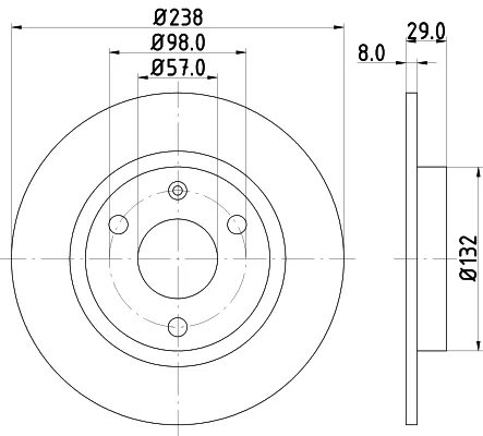 Brzdový kotouč HELLA 8DD355101-451