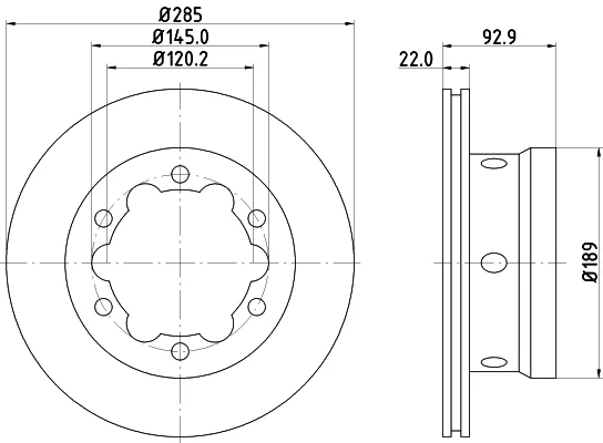 Brzdový kotouč HELLA 8DD355127-351