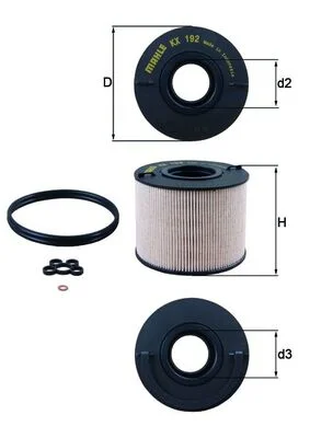 Palivový filtr MAHLE KX192D