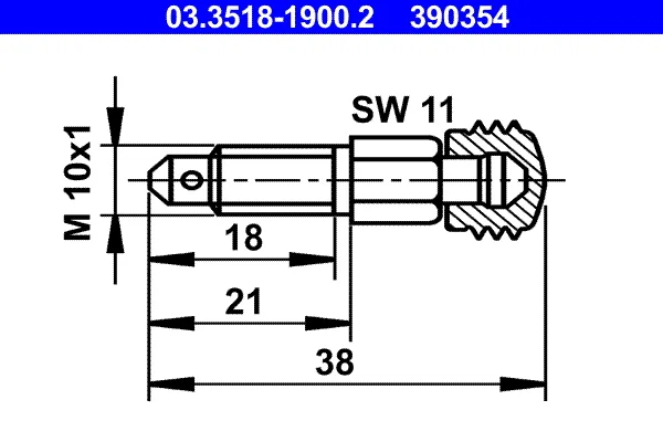 Odvzdusnovaci sroub/ventil ATE 03.3518-1900.2 Odvzdusnovaci sroub/ventil ATE 03.3518-1900.2