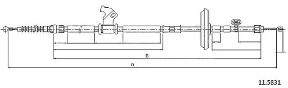 brzdové lanko Starline LABR.99154