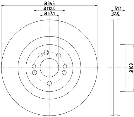 Brzdový kotouč HELLA 8DD355107-221