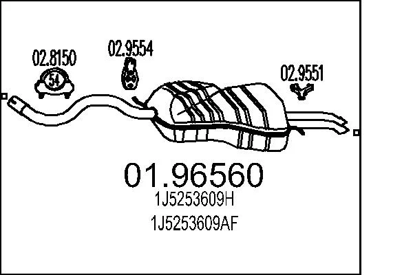 Zadni tlumic vyfuku MTS 01.96560