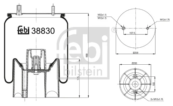Mech, pneumaticke odpruzeni FEBI BILSTEIN 38830
