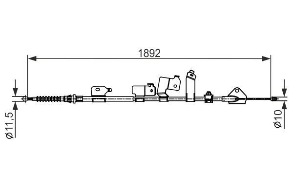 Tazne lanko, parkovaci brzda BOSCH 1987482439 – OE 4643002121
