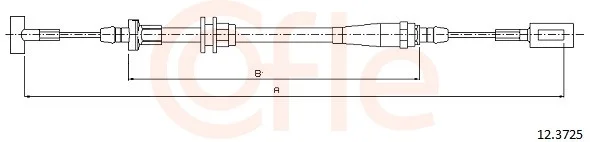 Tazne lanko, parkovaci brzda COFLE 12.3725 – OE 504347502