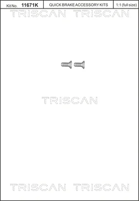 Šroub, brzdový kotouč TRISCAN 8105116012