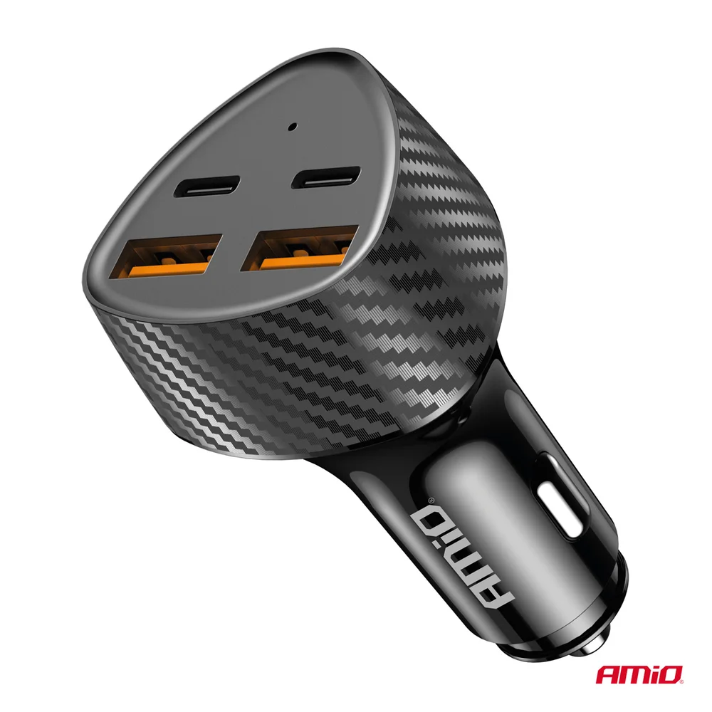 Nabíječka do auta 50W 2xUSB-A + 2xUSB-C AMiO-04284 - Obrázek 5