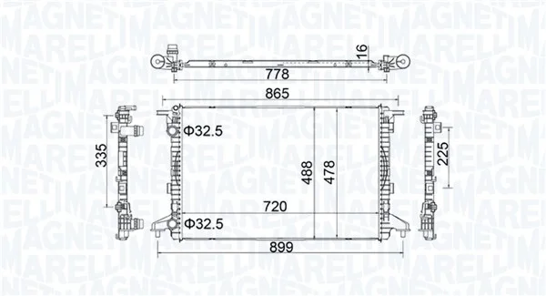 Chladič, chlazení motoru MAGNETI MARELLI 350213201900