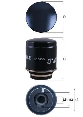 Olejový filtr KNECHT OC593/3