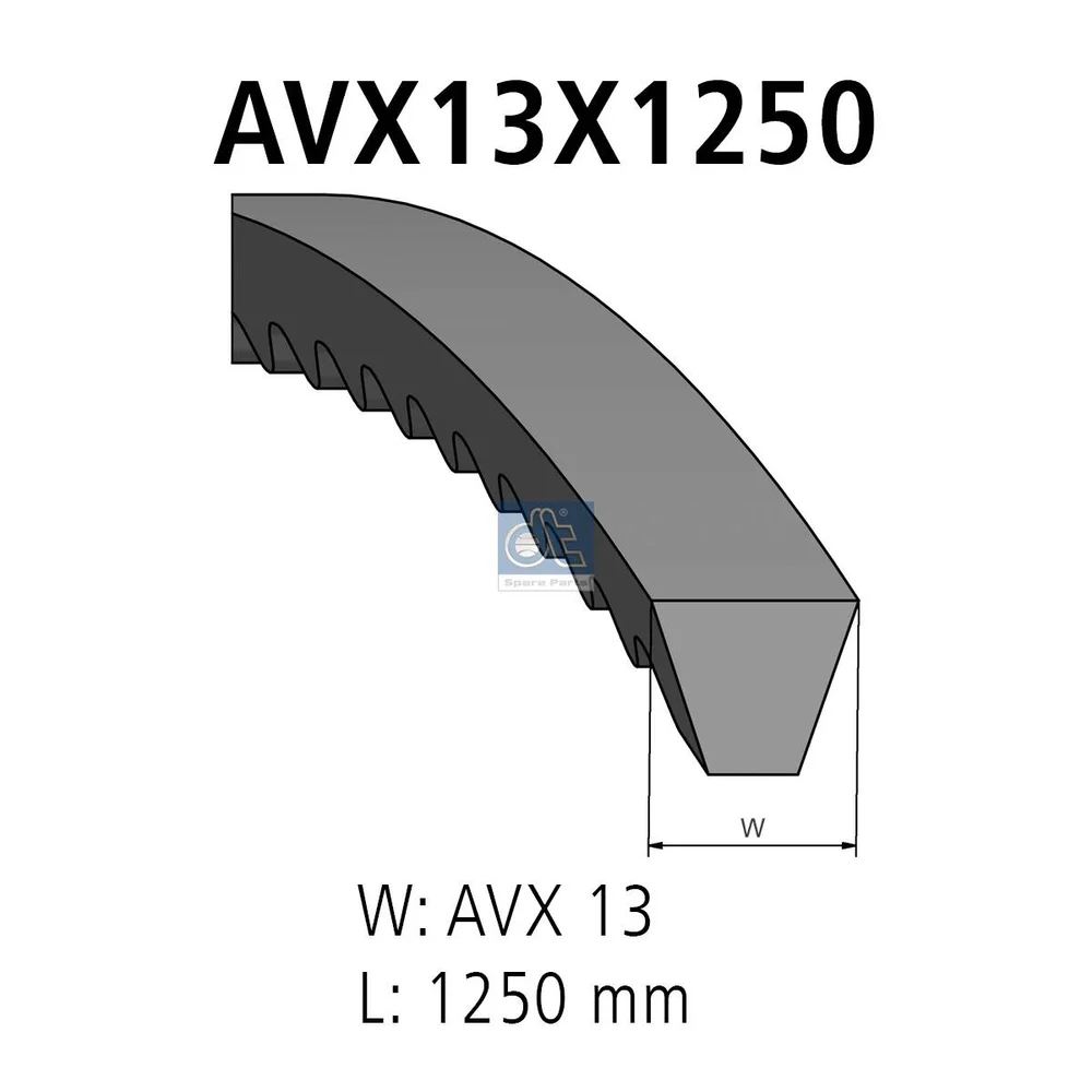 sada klínového řemenu DT Spare Parts 3.34204SP