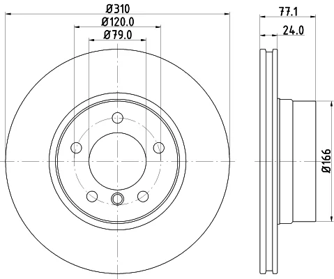 Brzdový kotouč HELLA 8DD355128-101