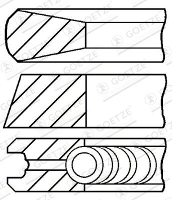 Sada pístních kroužků GOETZE ENGINE 08-879200-00 – OE 93743375