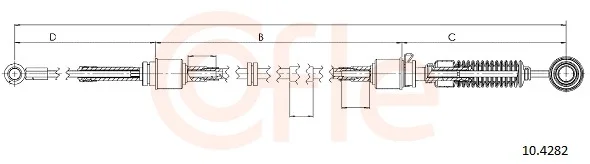 Tazne lanko, rucni prevodovka COFLE 10.4282 – OE 25117547370