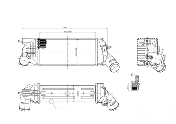 CHLADIČ VZDUCHU CITROEN C5 2.0HDI 05 HART 614068