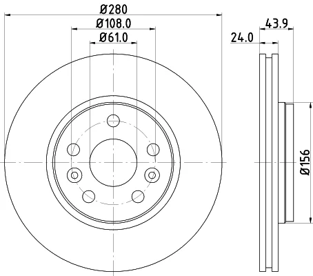 Brzdový kotouč HELLA 8DD355116-451