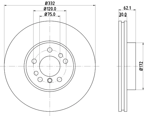 Brzdový kotouč HELLA 8DD355127-631