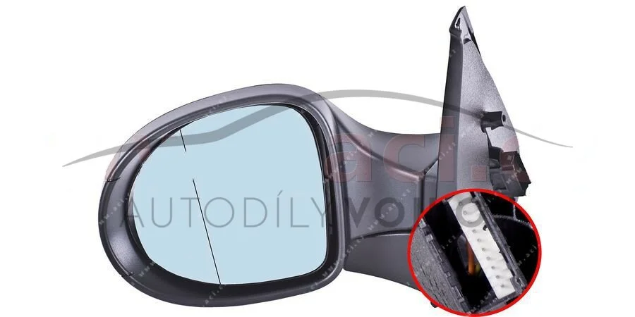 Levé zpětné zrcátko elektricky ovládané vyhřívané asférické pro lak v:24119
