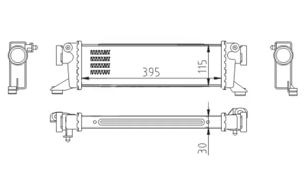 CHLADIČ VZDUCHU DB W168 A170CDI 98- HART 612556