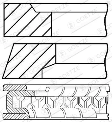Sada pistnich krouzku GOETZE ENGINE 08-786800-00 – OE 5896111