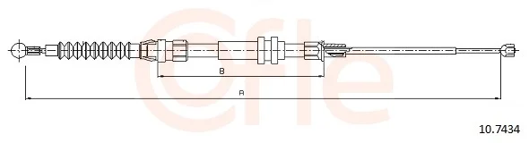 Tazne lanko, parkovaci brzda COFLE 10.7434 – OE 2K0609721P