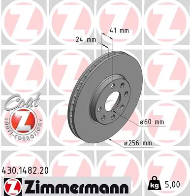 Brzdový kotouč ZIMMERMANN 430.1482.20
