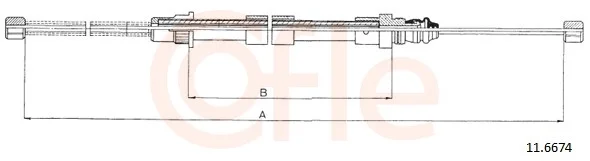Tazne lanko, parkovaci brzda COFLE 11.6674 – OE 6006000596