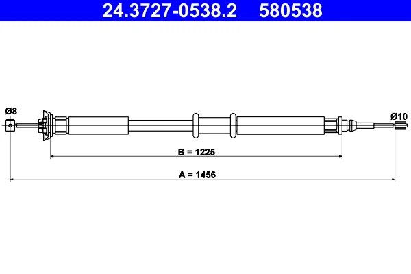 Tazne lanko, parkovaci brzda ATE 24.3727-0538.2 – OE 46752977