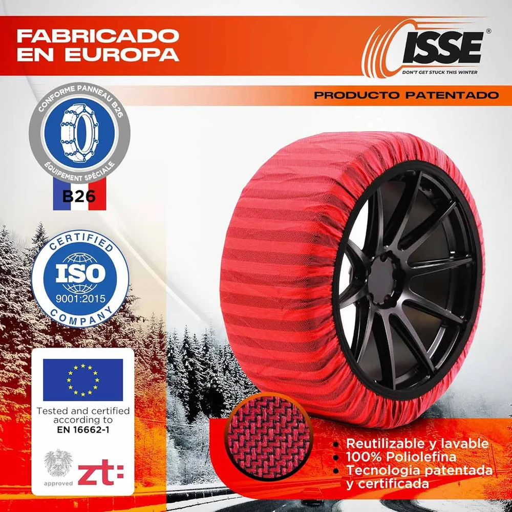 Textilní sněhové řetězy Isse Classic 70 2 ks C60070/IS00281 - Obrázek 3