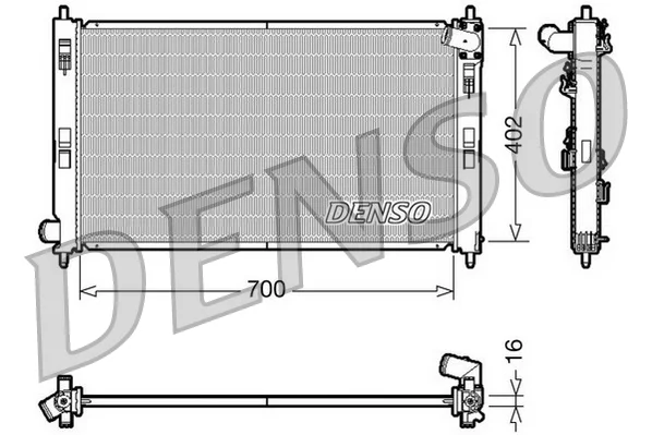 Chladič, chlazení motoru DENSO DRM45023 Chladič, chlazení motoru DENSO DRM45023