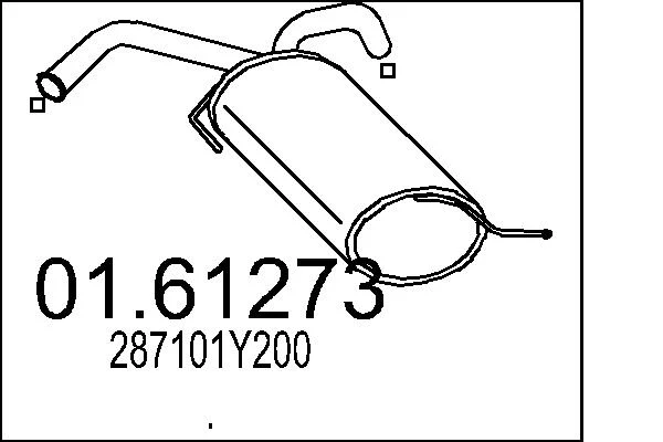 Zadni tlumic vyfuku MTS 01.61273 – OE 287101Y200