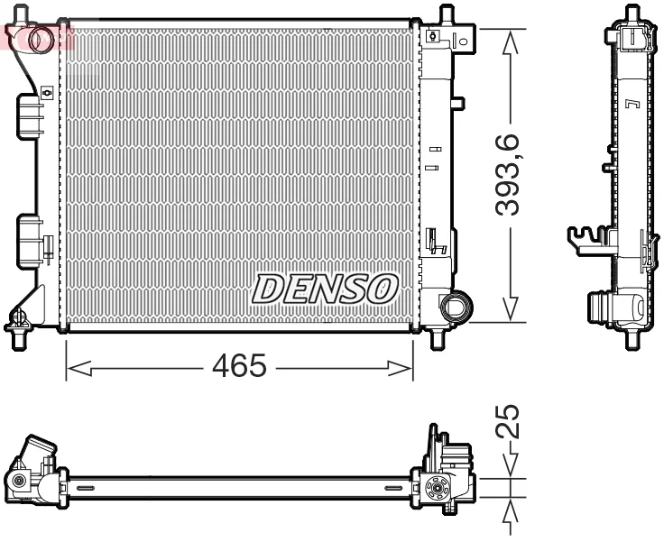 Chladič, chlazení motoru DENSO DRM43016 – OE 25310A2000